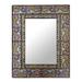 Colorful Reflection,'Fair Trade Reverse Painted Glass Wall Mirror from Peru'
