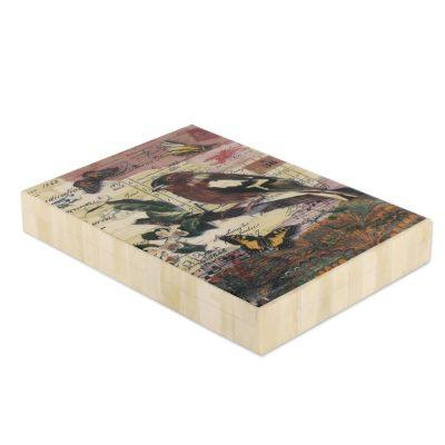 Bone decorative box, 'Nostalgia'