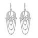 Blessed Links,'Thai Sterling Silver Circular Filigree Chandelier Earrings'