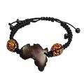 African Midnight,'Artisan Crafted Coconut Shell Pendant Bracelet from Ghana'