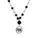 Lotus Power,'Cultured Pearl and Lava Stone Pendant Necklace from Bali'