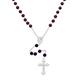 Blessed Mary,'Handmade Amethyst and Sterling Silver Rosary Y-Necklace'