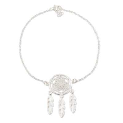 Goodnight and Good Luck,'Sterling Silver Dreamcatcher Anklet'