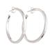 'Classic Sterling Silver Half-Hoop Earrings from Guatemala'