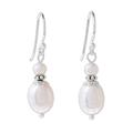 Shining Beacon,'Thai Cultured Freshwater and Sterling Silver Dangle Earrings'