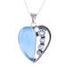 Blue Heart,'Chalcedony and Blue Topaz Heart Necklace from India'