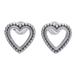 Heartwarming,'Hand Crafted Sterling Silver Heart Stud Earrings'