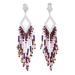 Natural Diamond,'Agate and Sterling Silver Waterfall Earrings from Mexico'