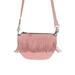 Pink Dancer,'Fringed Petal Pink Leather Sling Handbag'