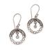 Uluwatu Moon,'Blue Topaz Balinese Earrings Handcrafted of Sterling Silver'