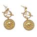 'Cosmos-Themed 24k Gold-Plated Brass Taurus Dangle Earrings'