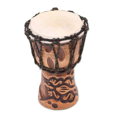 Gecko Tune,'Mahogany Mini Djembe Drum Handmade in ...