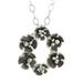 Floret Wreath,'Handcrafted Sterling Silver Flower Wreath Pendant Necklace'
