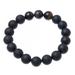 Dark as Night,'Onyx and Tiger's Eye Beaded Stretch Bracelet from Thailand'