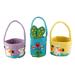 'Handcrafted Easter-Themed Wool Felt Baskets (Set of 3)'