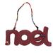 Batik Noel,'Handmade Jute Noel Batik Holiday Wall Art Ornament'