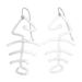 Bone Fish Bone,'Hand Hammered Sterling Silver Fish Bone Earrings'