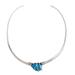 Refined Queen,'Blue Howlite Pendant Collar Necklace from Brazil'