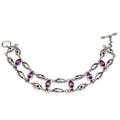 Indah Enam,'Balinese Amethyst and Sterling Silver Link Bracelet'