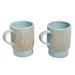 Sea Foam,'Ceramic Mugs with Rustic Finish (Pair)'