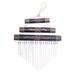 Breezy Sound,'Sun Motif Bamboo Wind Chimes in Black from Bali'