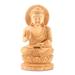 Wood statuette, 'Buddha Hopes for Peace on Earth'