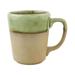 Green Patina,'Handcrafted Brown and Green Two-Tone Ceramic Mug'