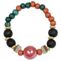 Market Beauty,'Recycled Glass Beaded Stretch Bracelet'