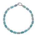 Aqua Sea,'Handcrafted Amazonite Bead Necklace'