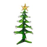 Star on Top,'Handcrafted Glass Christmas Tree Statuette'