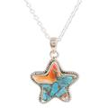'Star-Themed Pendant Necklace with Composite Turquoise'