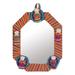 Quitapenas Octagon,'Octagonal Cotton Wall Mirror with Worry Dolls from Guatemala'