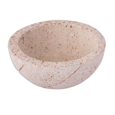 Round Planter,'Round Reclaimed Stone Flower Pot from Mexico'