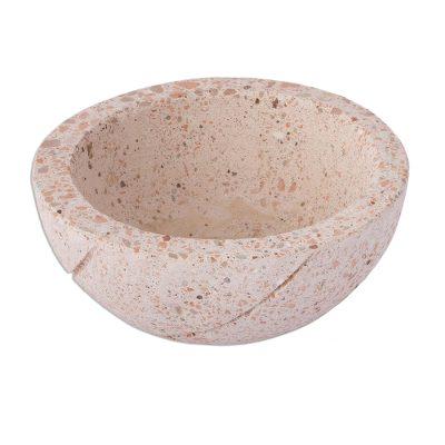 Round Planter,'Round Reclaimed Stone Flower Pot from Mexico'