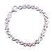 Silver Kiss,'Sterling Silver X and O Chain Link Bracelet from Mexico'