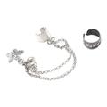 Chase a Butterfly,'Sterling Silver Ear Cuff with Butterfly Motif'