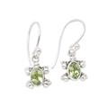 Tiny Green Sage,'Natural One-Carat Peridot Tortoise Dangle Earrings'