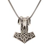Thor Ram,'Men's Sterling Silver Thor's Hammer Pendant Necklace'