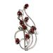 Garnet floral brooch pin, 'My Bouquet'