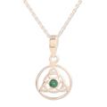 Celtic Green,'Indian Aventurine and Sterling Silver Pendant Necklace'