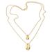 Cowry Shell,'Gold Plated Sterling Silver Double Strand Necklace'