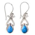 Turquoise dangle earrings, 'Temptations'