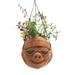 Funny Face,'Handcrafted Coconut Shell Planter'