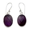 'Love's Grandeur' - Sterling Silver Amethyst Earrings Fair Trade Jewelry