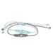 Art of Knots in Aqua and Grey,'Handcrafted Macrame Cord Bracelets with Beads (Pair)'