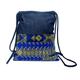 Denim Blues,'Casual Cotton Backpack in Solid and Print Blue Fabric'