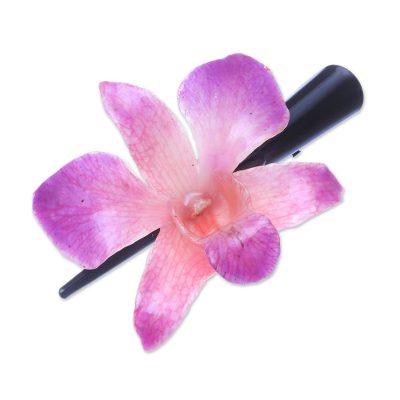 Pale Fuchsia Orchid Love,'Natural Pale Fuchsia Thai Orchid Hair Clip'