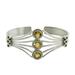 Citrine cuff bracelet, 'Glamour'