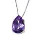 Love Drop,'Brazilian Amethyst and Rhodium Plated Silver Necklace'