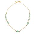 Floating Opals,'Opal Beaded Station Necklace with 18k Gold Plate'